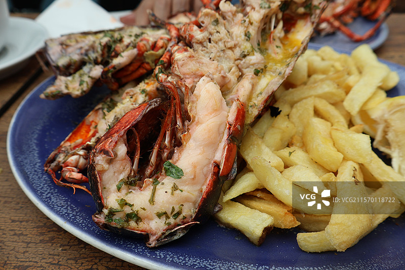 爱丁堡北贝里克海鲜大餐之烤龙虾图片素材