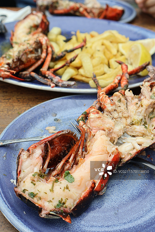 爱丁堡北贝里克海鲜大餐之烤龙虾图片素材