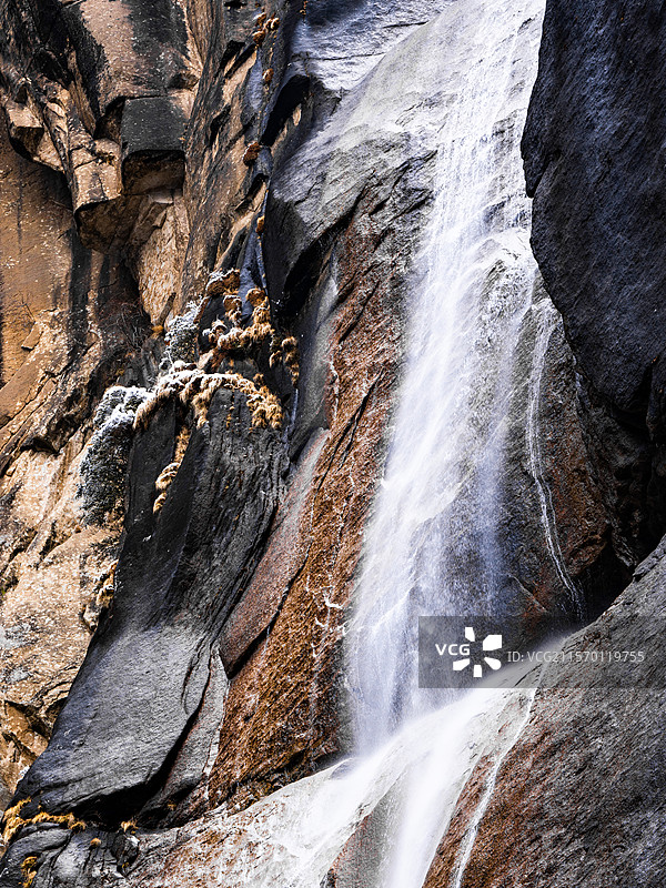 雪瀑——林芝卡定沟奇观图片素材
