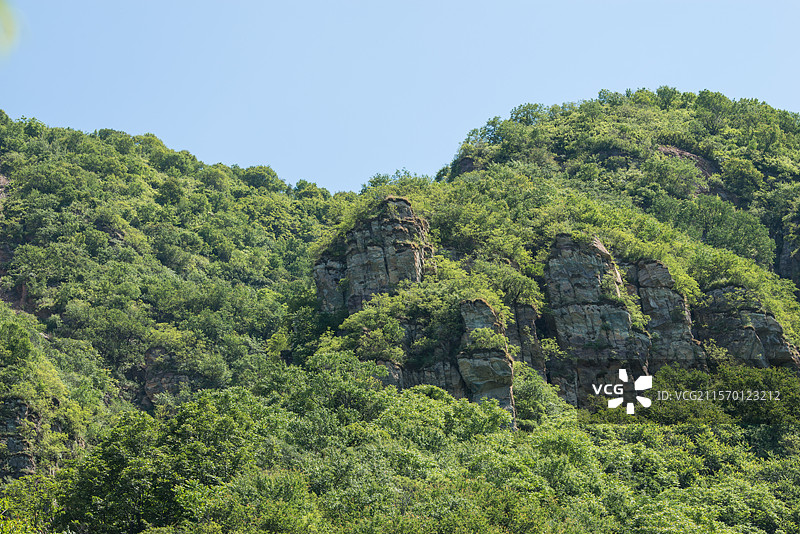 九龙山上远眺永定河，门头沟新貌图片素材
