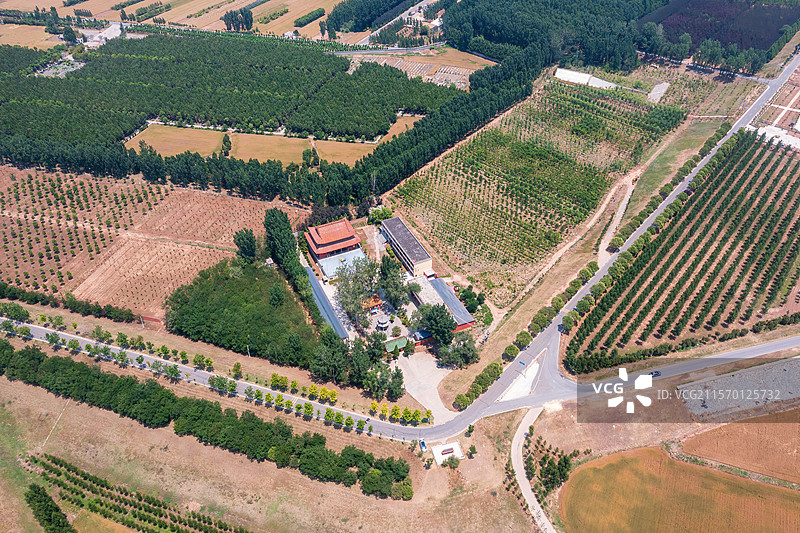 河南省焦作市武陟县 白马泉寺航拍  黄河大堤图片素材
