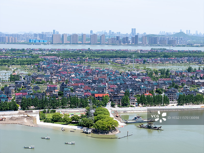 杭州市西湖区双浦镇航拍图片素材