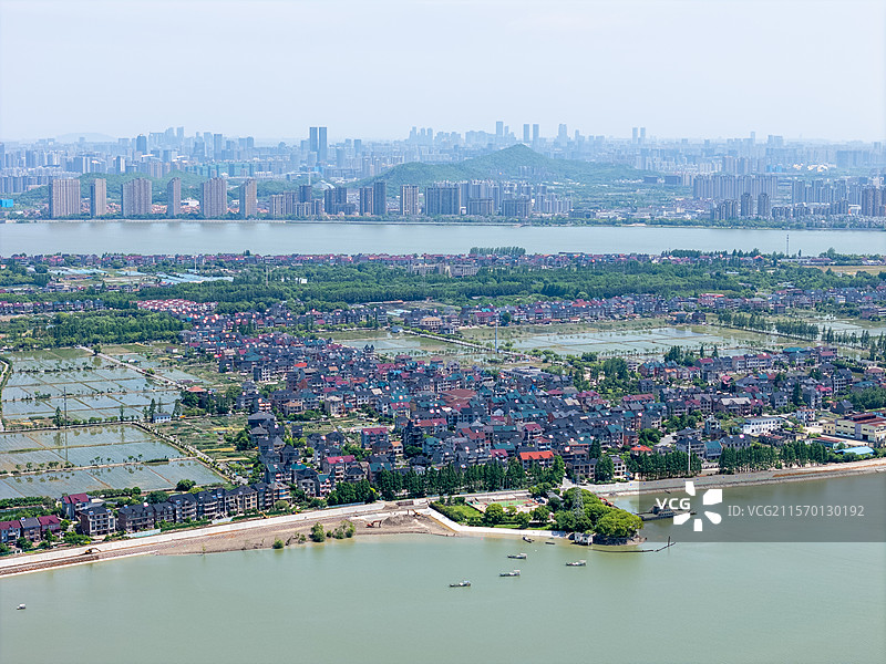 杭州市西湖区双浦镇航拍图片素材
