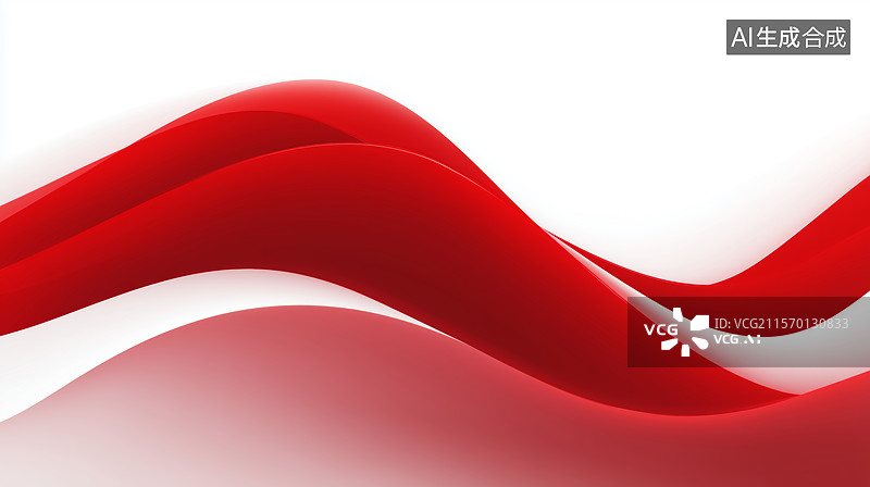 【AI数字艺术】红色波浪抽象背景图片素材