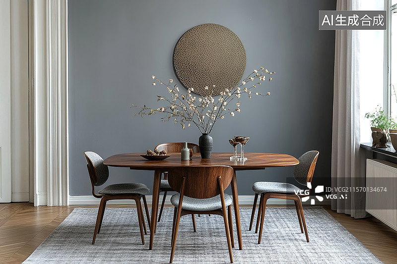 【AI数字艺术】现代简约餐厅图片素材