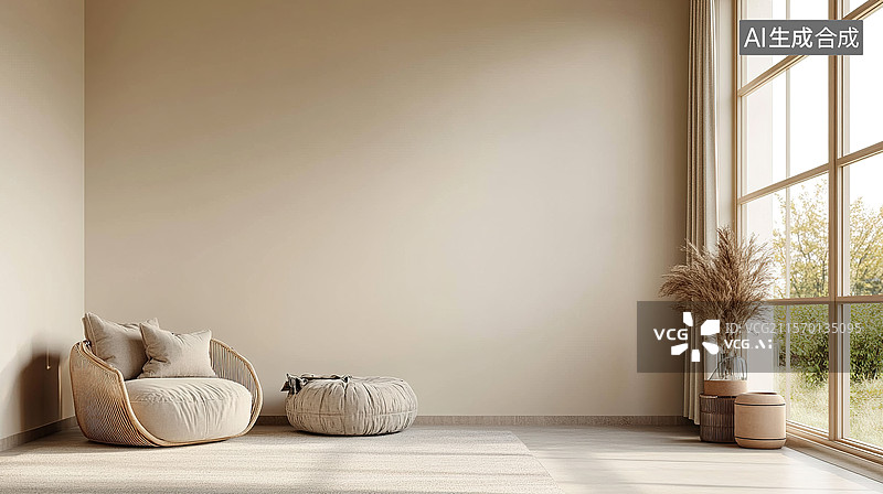 【AI数字艺术】现代极简主义客厅设计图片素材