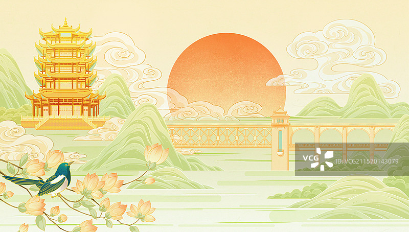 江城画境 · 国风武汉游图片素材