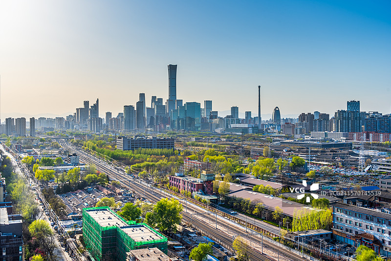 北京商务区的繁华与交通脉络图片素材