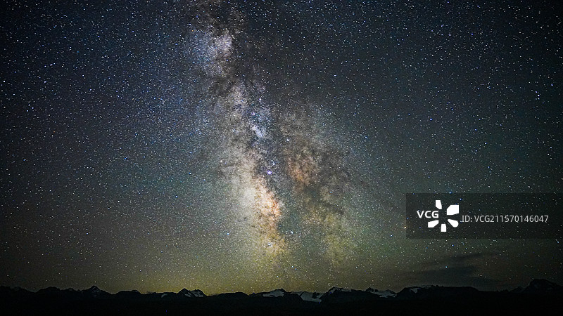 新疆天山石林银河图片素材