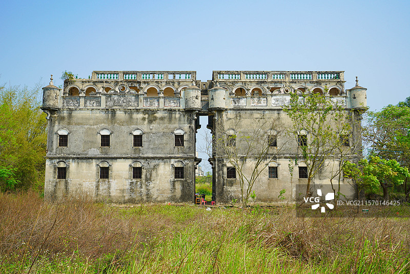 广东省江门市台山市，南屏村，碉楼，历史建筑之美！图片素材