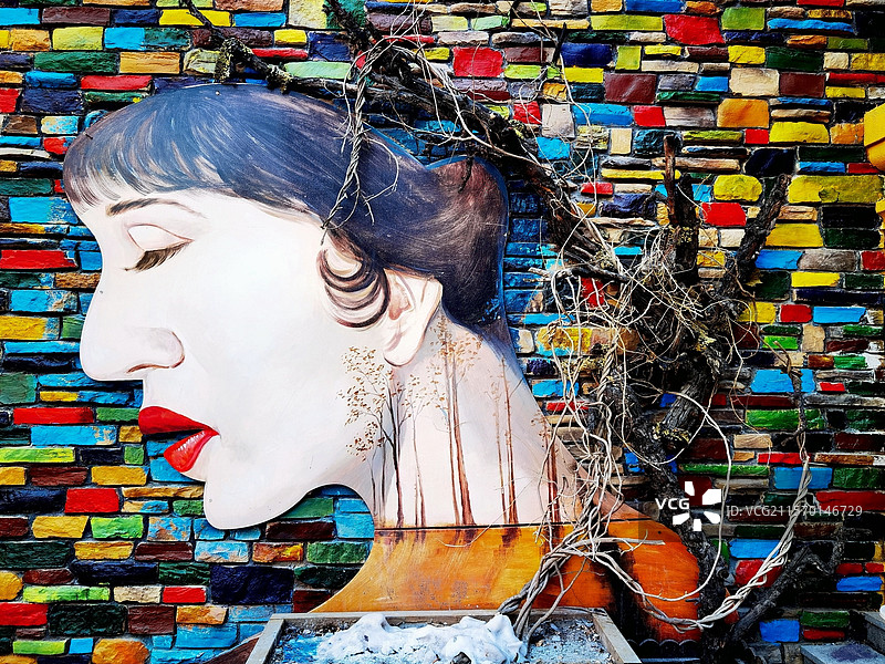 西安世园罗曼小镇风光系列欧式风情街景观图片素材