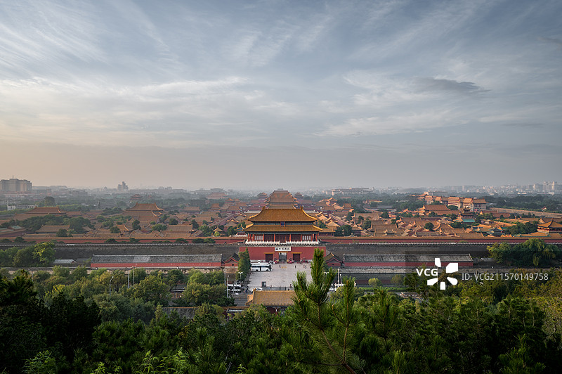 远眺故宫图片素材