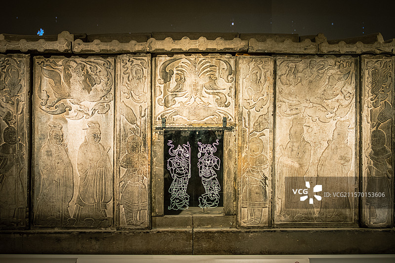 西安碑林博物馆 石棺图片素材