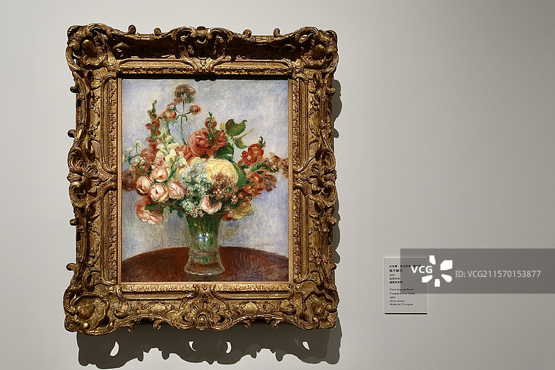 瓶中鲜花油画作品图片素材