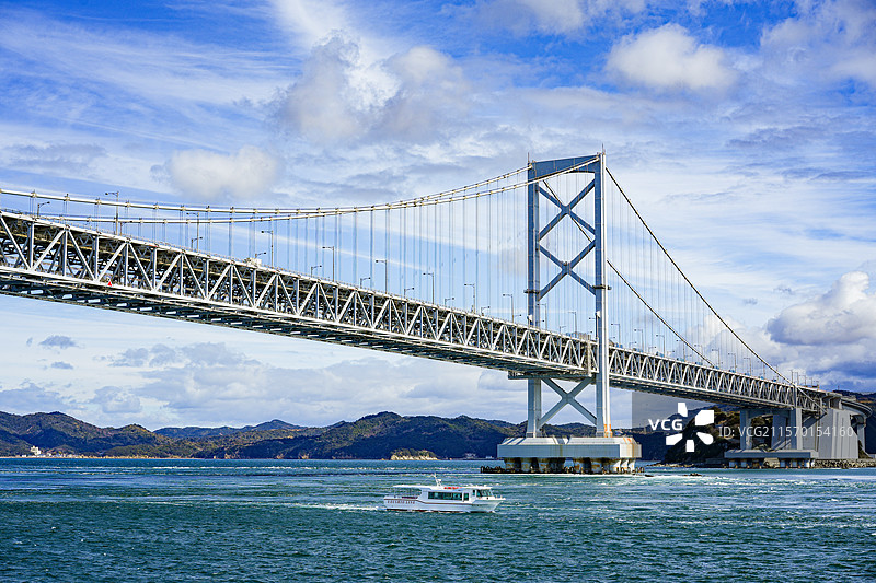 晴天日本淡路岛大鸣门桥图片素材