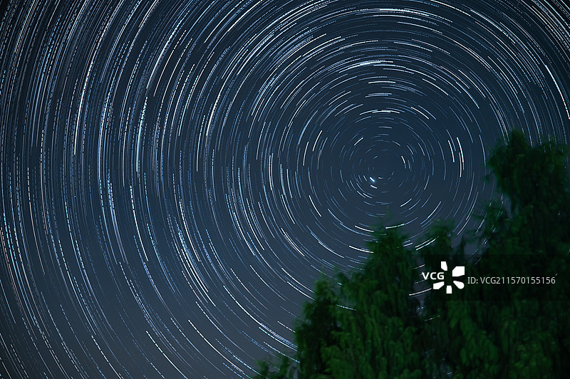安岳老家拍星轨图片素材