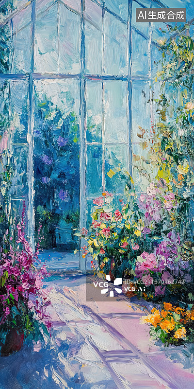 【AI数字艺术】花园水彩风插画图片素材