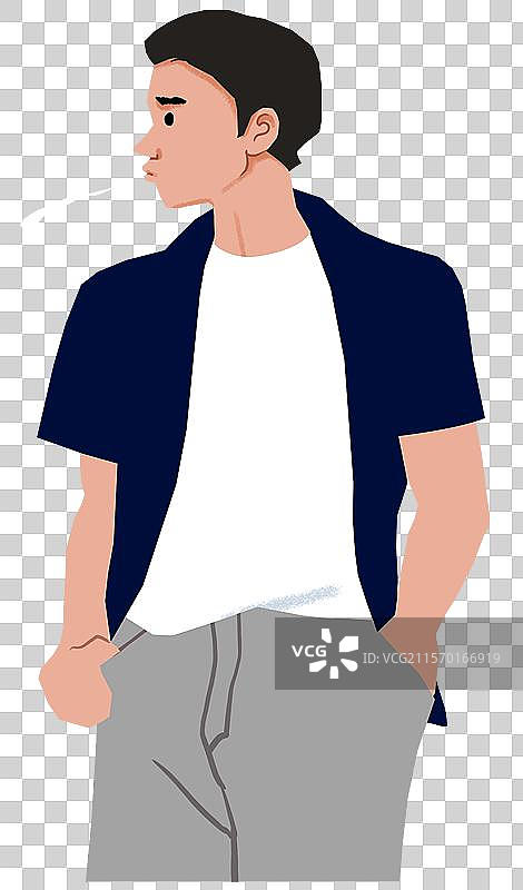 随地吐痰的男子图片素材