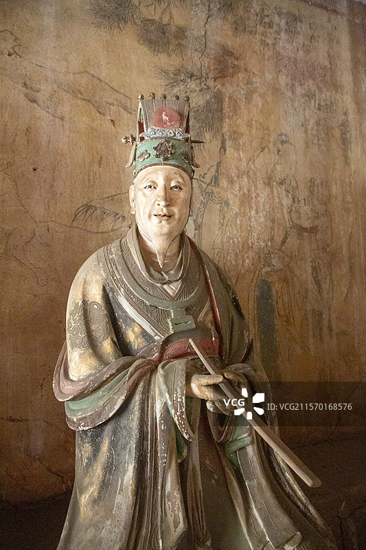 泽州县府城玉皇庙元代二十八星宿彩塑图片素材