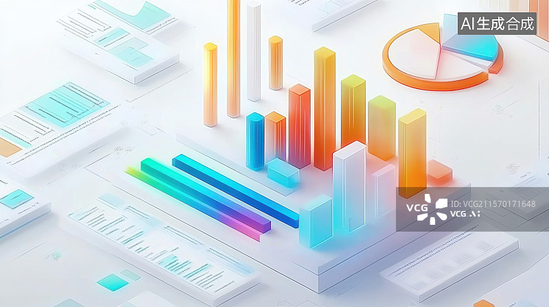 【AI数字艺术】商务股票证券交易金融财经数据报表背景图片素材