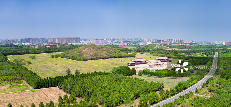 陕西咸阳汉阳陵博物馆和南阙门遗址图片素材