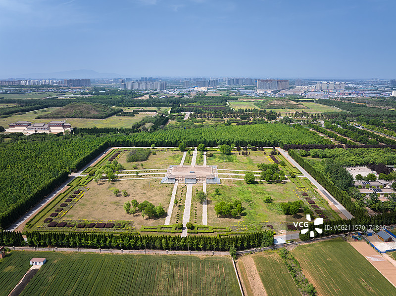 陕西咸阳汉阳陵博物馆德阳庙遗址图片素材