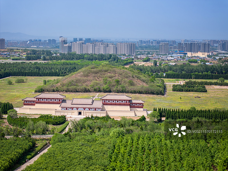 陕西咸阳汉阳陵博物馆和南阙门遗址图片素材