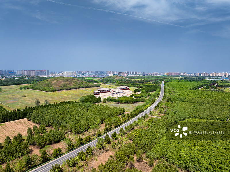 陕西咸阳汉阳陵博物馆和南阙门遗址图片素材