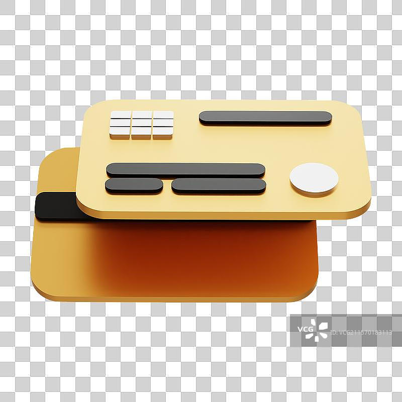 三维立体卡通银行卡信用卡免抠元素图片素材