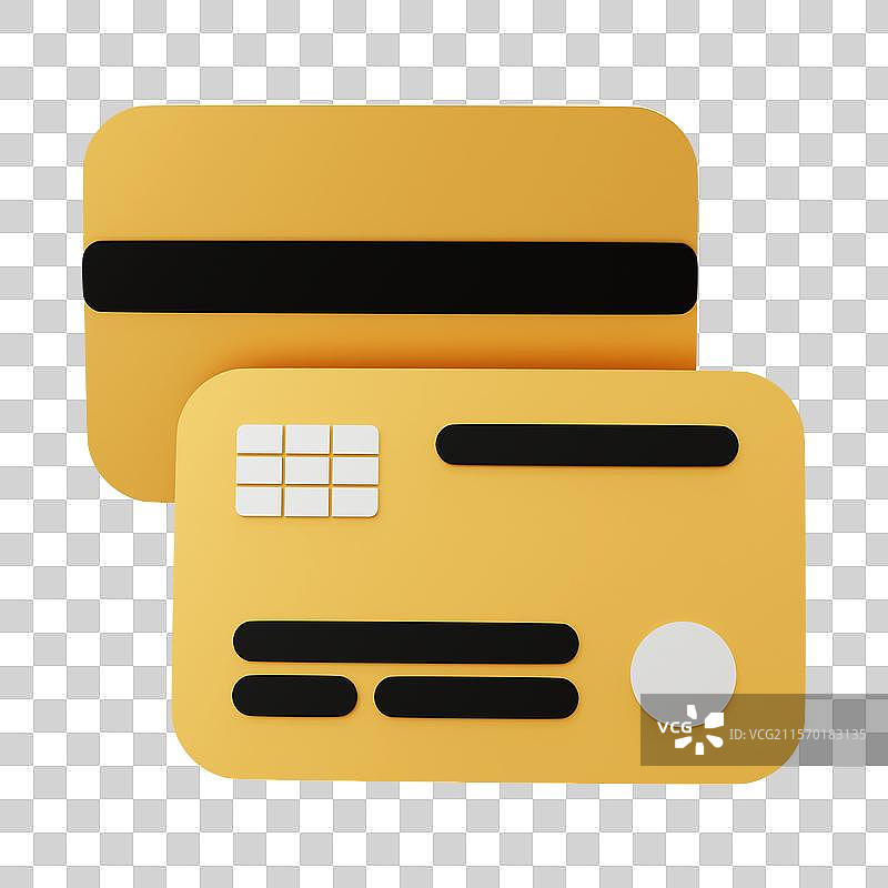 三维立体卡通银行卡信用卡免抠元素图片素材