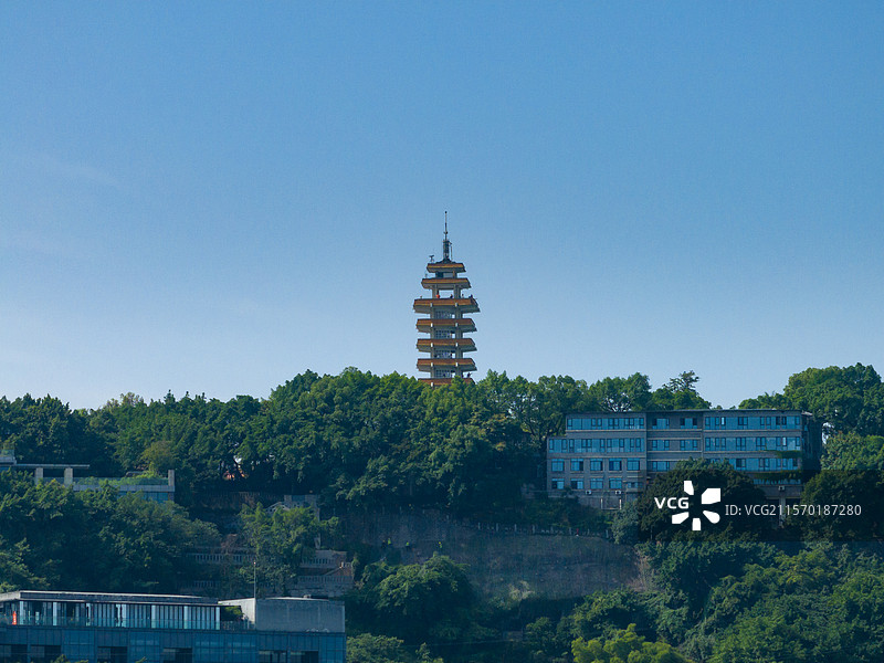 重庆鹅岭公园瞰胜楼图片素材