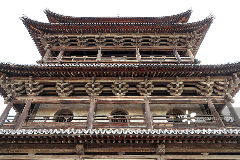 山西省忻州市代县，全国重点文物保护单位边靖楼图片素材