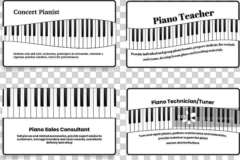钢琴教师 技术员 调音师 销售顾问图片素材