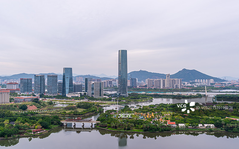 厦门园林博览苑和诚毅国际商务中心图片素材