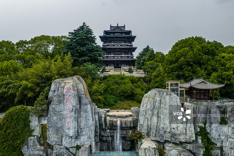 南京浦口凤凰阁，江苏南京图片素材