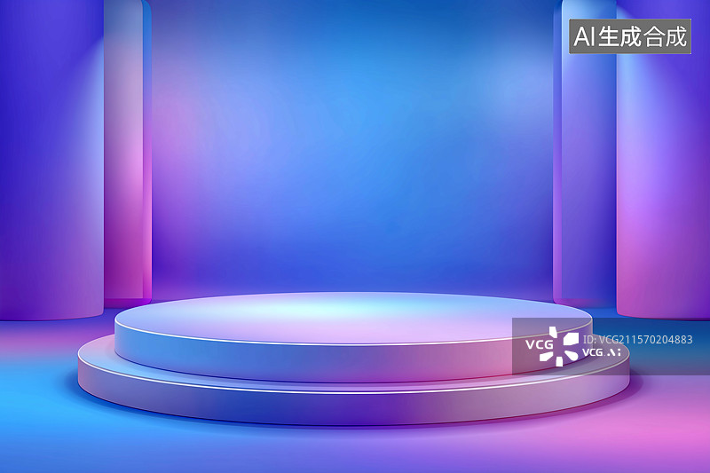 【AI数字艺术】多彩圆形电商背景图片素材