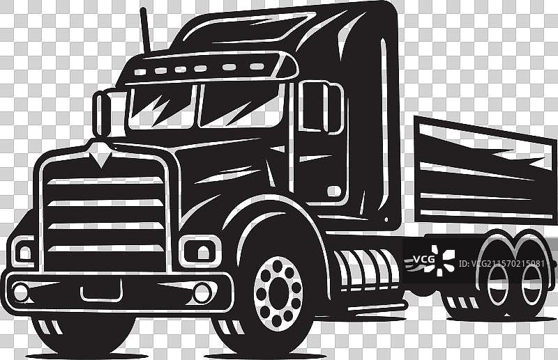 城市货运卡车艺术作品图片素材