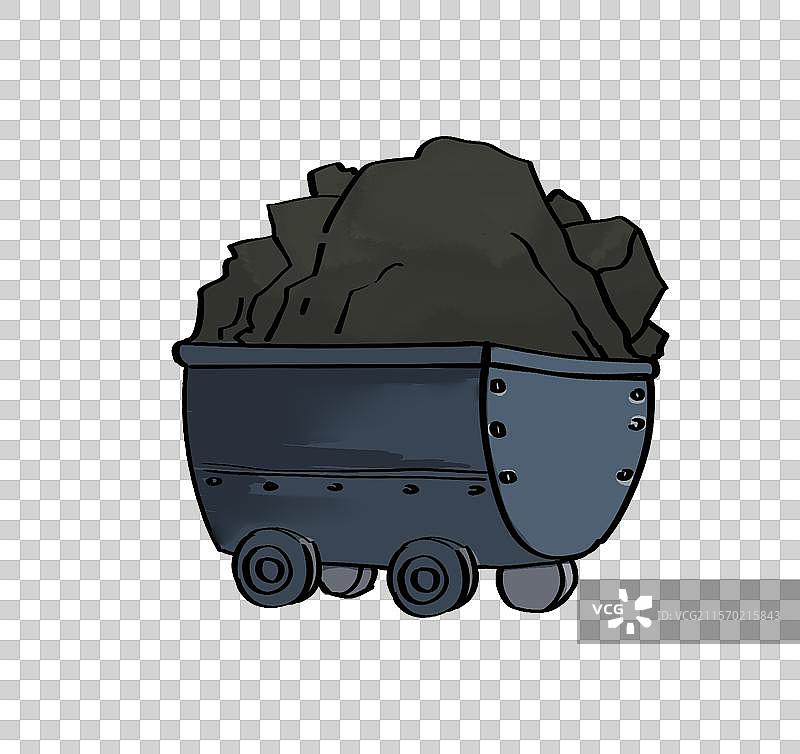 一车煤卡通元素图片素材