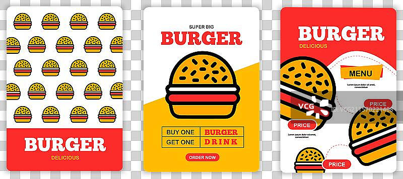 健康快餐菜单或汉堡社交媒体图片素材