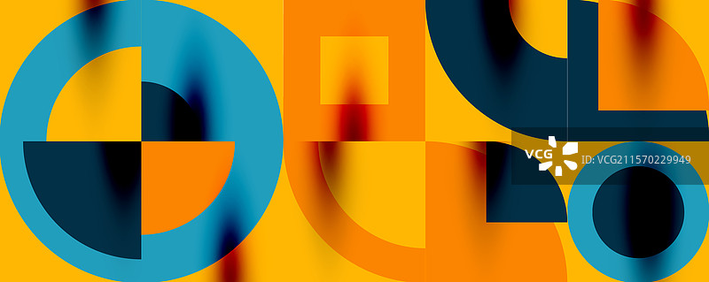 新孟菲斯几何图案与圆形图片素材