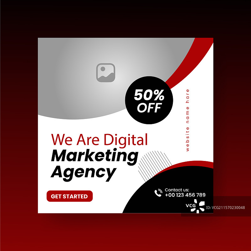 现代数字营销机构社交媒体帖子图片素材