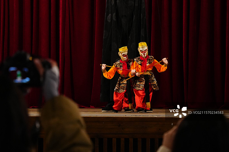 浙江 温州 泰顺 廊桥文化园 廊桥文化展厅 文化礼堂 非遗木偶戏 特写图片素材