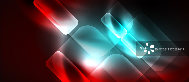 霓虹玻璃形状用于您的文本或产品图片素材