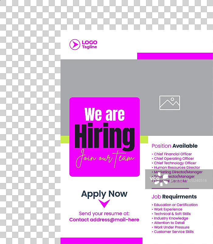 we are hiring job print ready flyer or poster图片素材