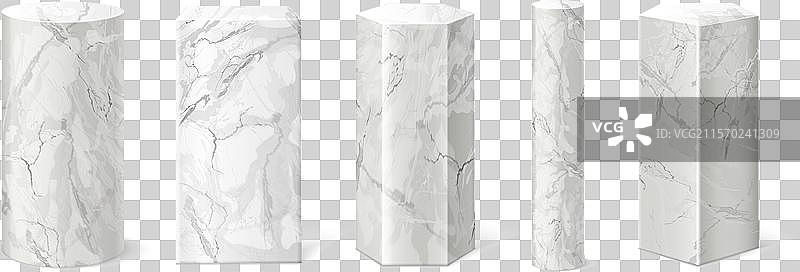 逼真的大理石圆柱石柱混凝土图片素材