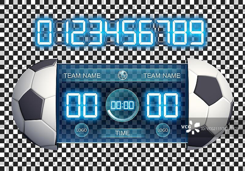 足球比赛的记分牌模型图片素材