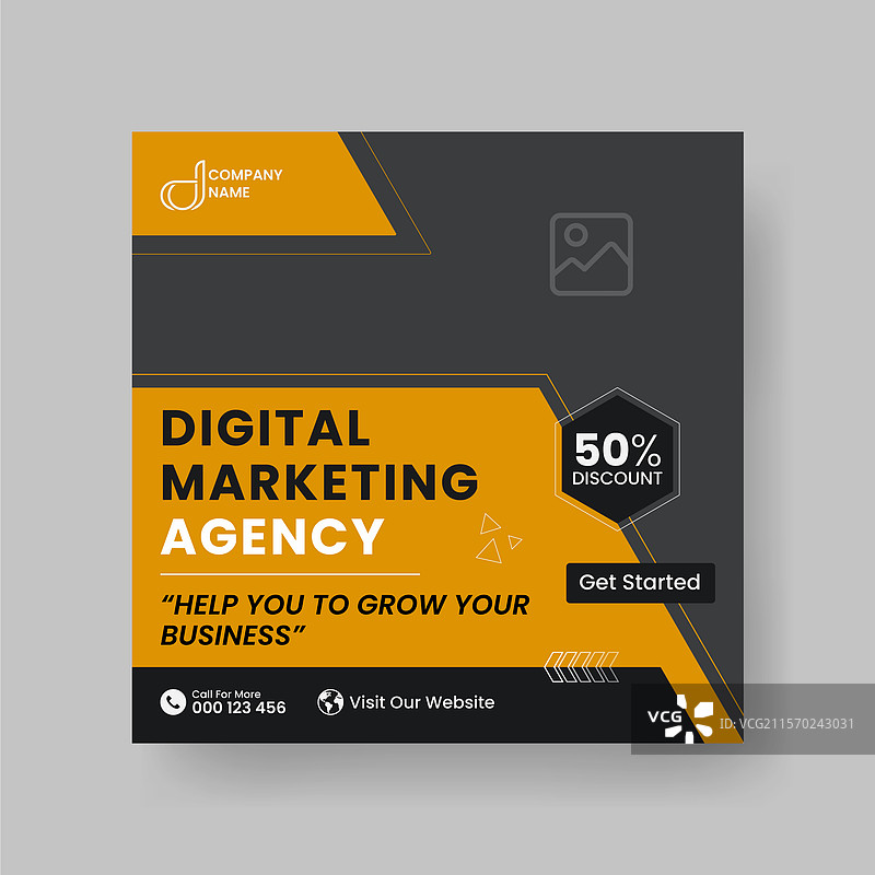 现代数字营销机构社交媒体帖子图片素材