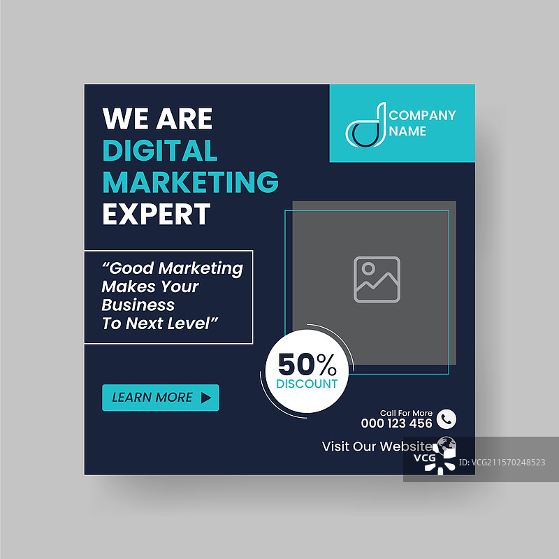 现代数字营销机构社交媒体帖子图片素材