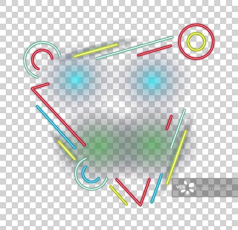 闪亮的彩色霓虹前十名标志图片素材