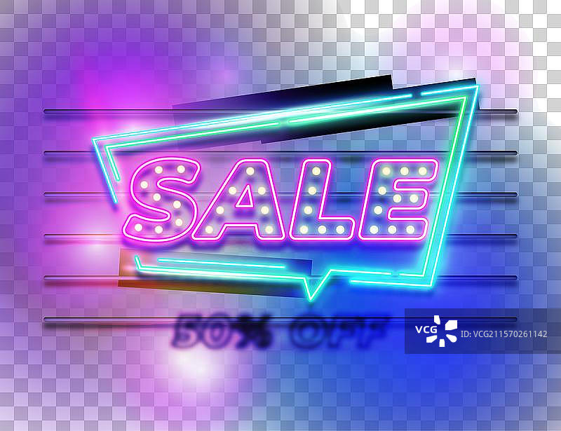 霓虹促销标志图片素材